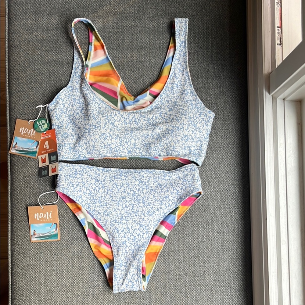 Nani Swimsuit - 4 way Reversible Bralette & Reversible High Leg Bottom